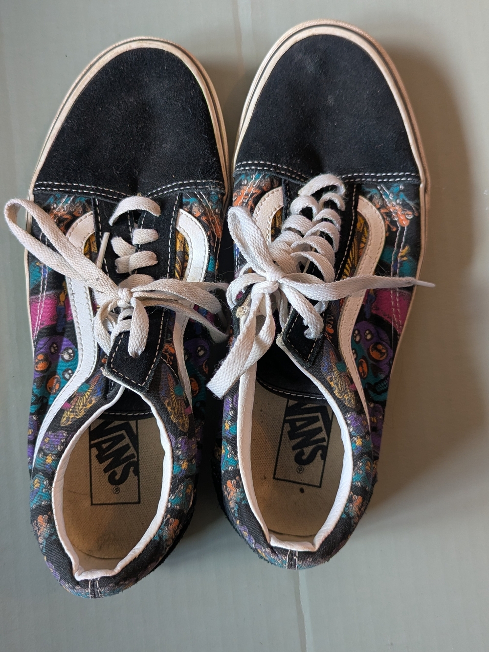 Vans Old Skool Trippy Shoes In Skull Print Women's 10 Mens 8.5